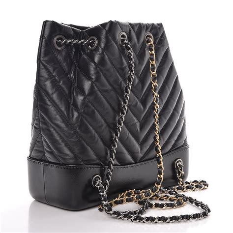 chanel gabrielle black backpack